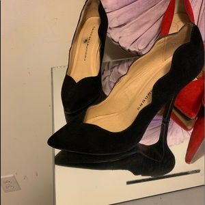 Beautiful black suede pump